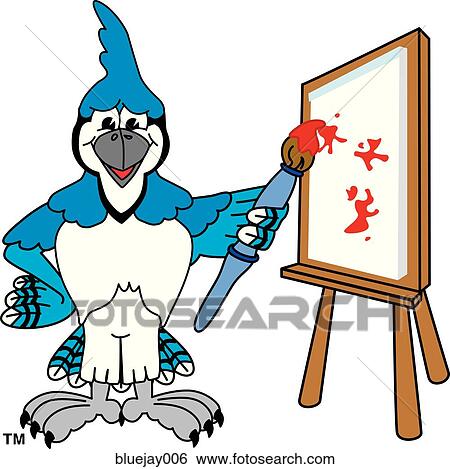 Stock Illustration - Blue Jay Painting. Fotosearch