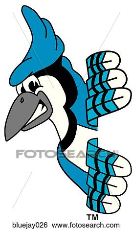Stock Illustration - Blue Jay Peeking to Side. Fotosearch