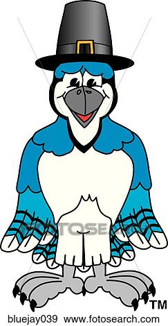 Blue Jay Pilgrim View Large Illustration Stock Illustration - Blue Jay Pilgrim. Fotosearch