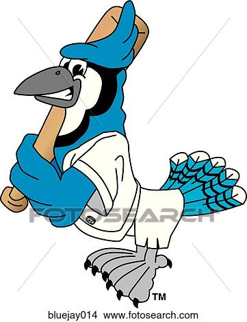 Stock Illustration - Blue Jay playing Baseball. Fotosearch