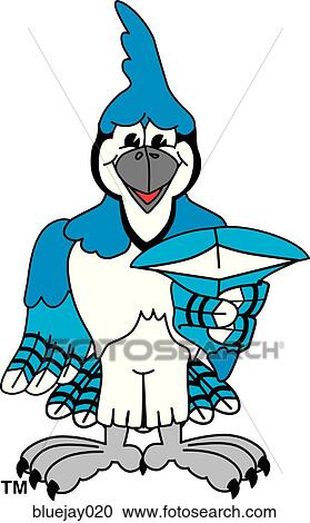Clipart - Blue Jay Pointing at You. Fotosearch