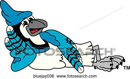 Stock Illustration - Blue Jay Relaxing. Fotosearch