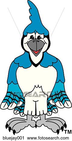 Blue Jay Standing View Large Illustration Clip Art - Blue Jay Standing. Fotosearch