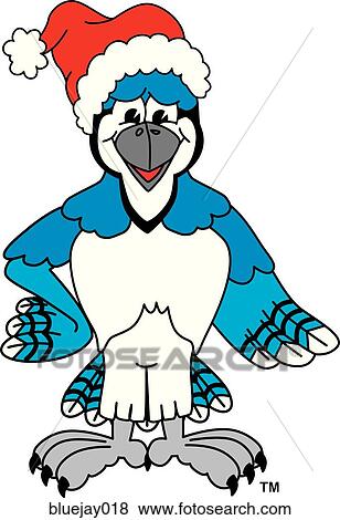Blue Jay Wearing Santa Hat View Large Illustration Stock Illustration - Blue Jay Wearing Santa Hat. Fotosearch