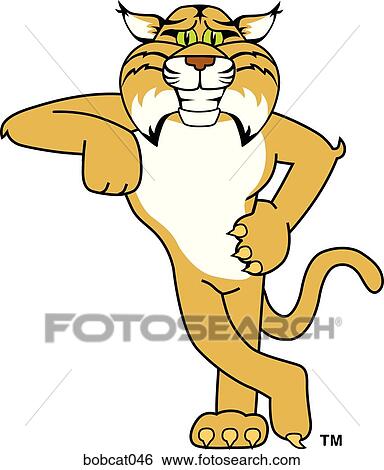 Stock Illustration - Bobcat Leaning. Fotosearch