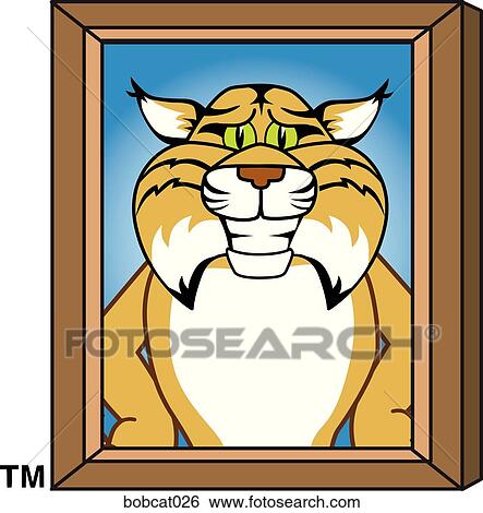 Stock Illustration - Bobcat on Picture Day. Fotosearch