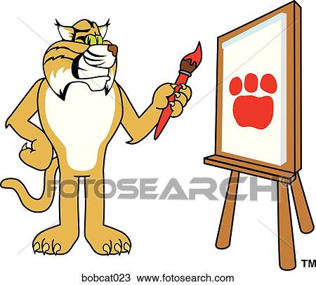 Drawing - Bobcat Painting. Fotosearch