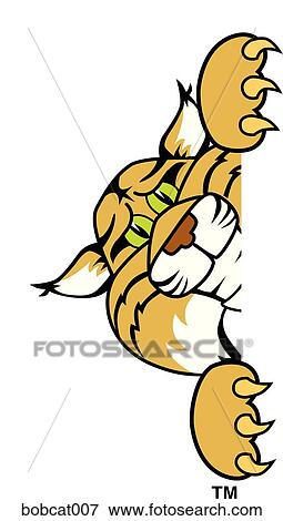 Bobcat Peeking to Side View Large Illustration Stock Illustration - Bobcat Peeking to Side. Fotosearch