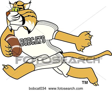 Bobcat playing Football View Large Illustration Stock Illustration - Bobcat playing Football. Fotosearch