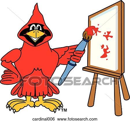 Cardinal Painting View Large Illustration Stock Illustration - Cardinal Painting. Fotosearch