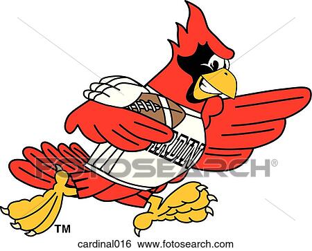 Stock Illustration - Cardinal playing Football. Fotosearch
