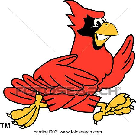 Cardinal Running View Large Illustration Drawing - Cardinal Running. Fotosearch