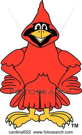 Drawing - Cardinal With Big Grin. Fotosearch