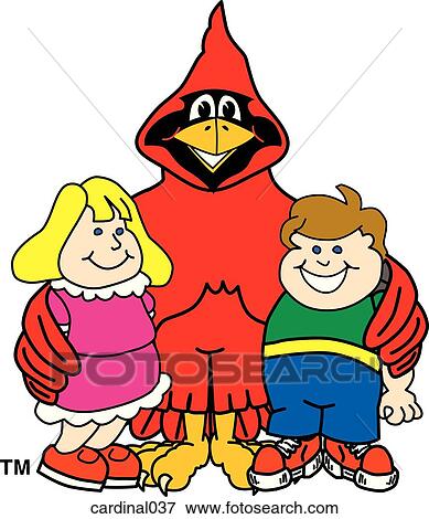 Stock Illustration - Cardinal with Children. Fotosearch