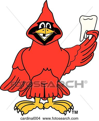 Stock Illustration - Cardinal With Lost Tooth. Fotosearch