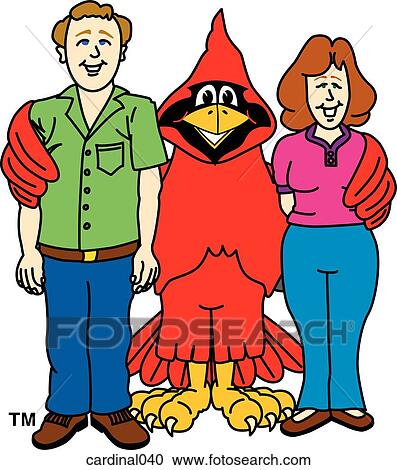 Clipart - Cardinal with teachers. Fotosearch