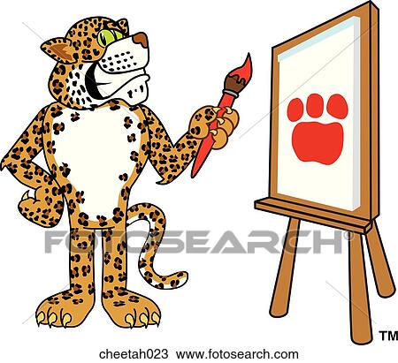 Cheetah Painting View Large Illustration Drawing - Cheetah Painting. Fotosearch