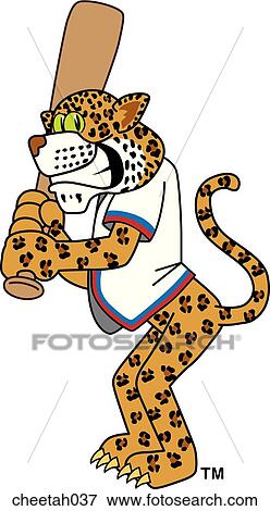 Stock Illustration - Cheetah playing Baseball. Fotosearch