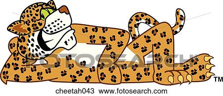 Drawing - Cheetah Relaxing. Fotosearch