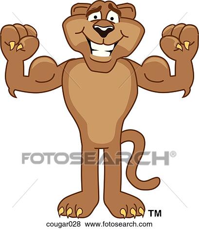 Cougar Flexing Muscles View Large Illustration Stock Illustration - Cougar Flexing Muscles. Fotosearch