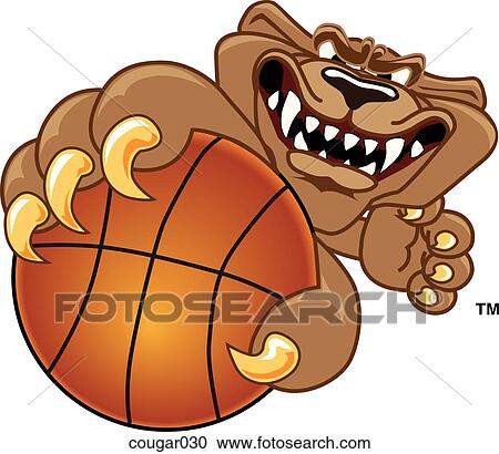 Cougar holding Basketball with angry face View Large Illustration Clipart - Cougar holding Basketball with angry face. Fotosearch