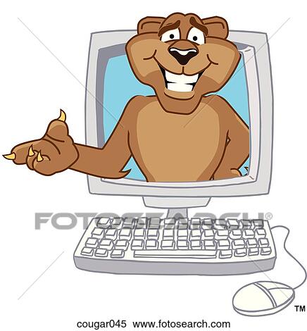 Cougar in Computer View Large Illustration Stock Illustration - Cougar in Computer. Fotosearch