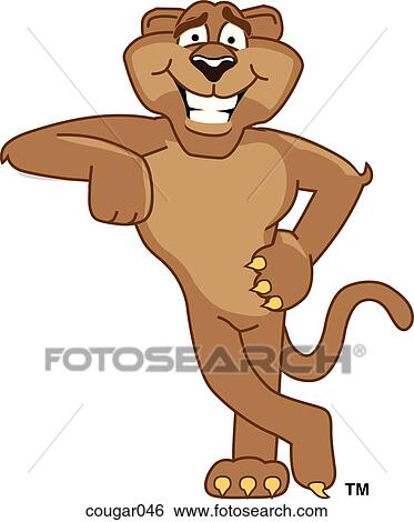 Cougar Leaning View Large Illustration Stock Illustration - Cougar Leaning. Fotosearch