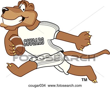 Cougar playing Football View Large Illustration Stock Illustration - Cougar playing Football. Fotosearch