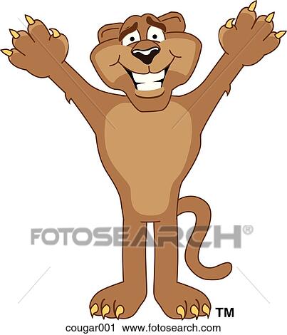Clip Art - Cougar Standing. Fotosearch