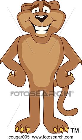 Stock Illustration - Cougar With Big Grin. Fotosearch