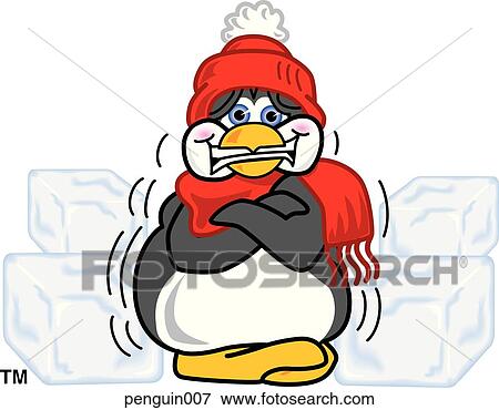 Stock Illustration of Penguin Shivering penguin007 - Search EPS Clipart ...