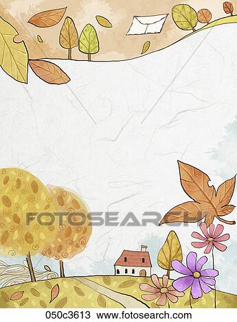 Clipart - autumn air in illustraion. Fotosearch