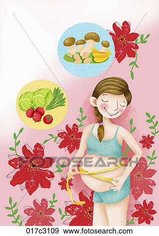 Clip Art - blissful mother. Fotosearch