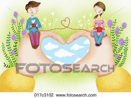 Clipart - blissful parents. Fotosearch