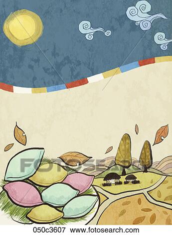 Chuseok and Autumn air View Large Clip Art Graphic Clip Art - Chuseok and Autumn air. Fotosearch