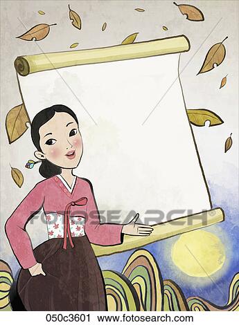 Chuseok and Autumn air View Large Clip Art Graphic Clipart - Chuseok and Autumn air. Fotosearch