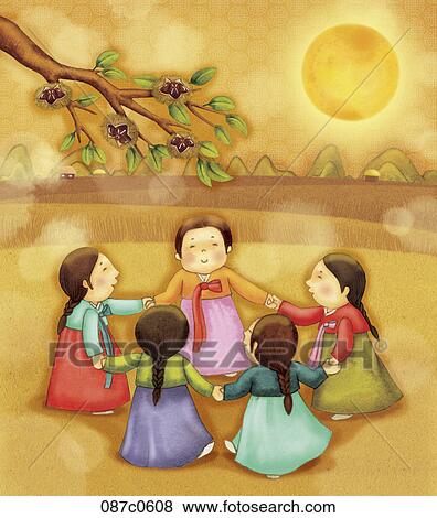 Clip Art - Chuseok greetings. Fotosearch