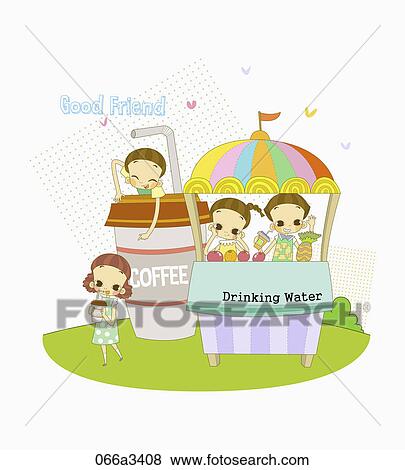Clip Art - good freindship. Fotosearch