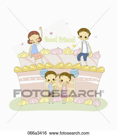 Clip Art - good freindship. Fotosearch