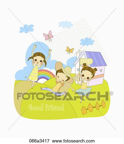 Clip Art - good freindship. Fotosearch