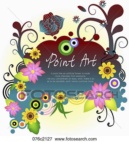 Clip Art - pattern and frame of flowers. Fotosearch