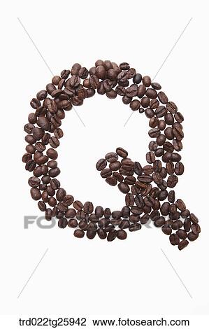 alphabet Q roasted coffee beans View Large Illustration Drawing - alphabet Q roasted coffee beans. Fotosearch