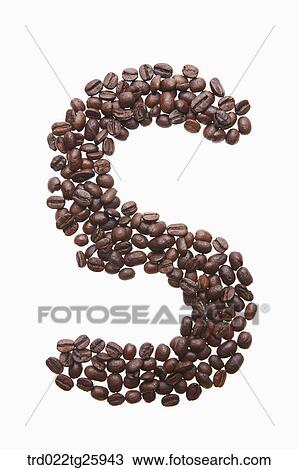 alphabet S roasted coffee beans View Large Illustration Drawing - alphabet S roasted coffee beans. Fotosearch