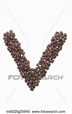 alphabet V roasted coffee beans View Large Illustration Stock Illustration - alphabet V roasted coffee beans. Fotosearch