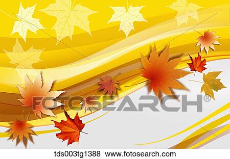 Stock Illustration - autumn leaves in illustration. Fotosearch