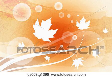 Stock Illustration - autumn leaves in illustration. Fotosearch