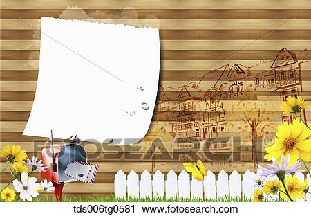 Clip Art - autumn scenics in illustration. Fotosearch