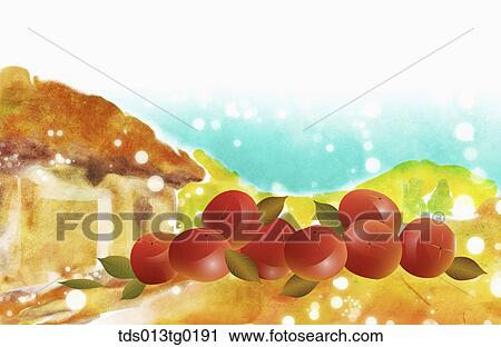 autumn scenics in illustration View Large Illustration Clip Art - autumn scenics in illustration. Fotosearch