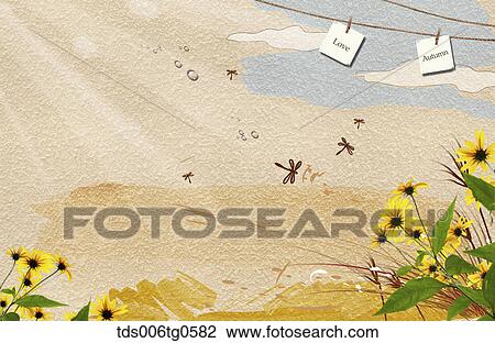 autumn scenics in illustration View Large Illustration Drawing - autumn scenics in illustration. Fotosearch