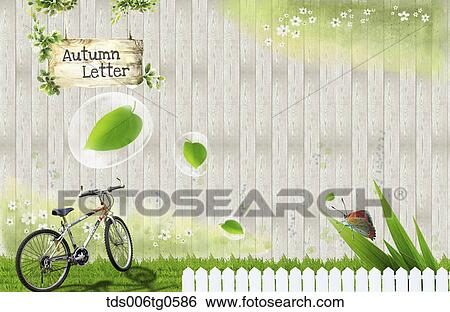 Stock Illustration - autumn scenics in illustration. Fotosearch